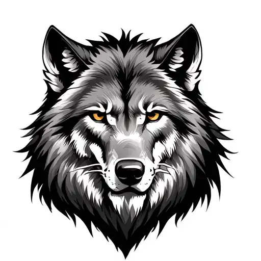 Wolf And Lion Head Saprated By A Srowd