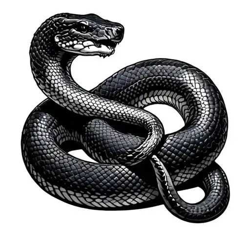 Snake Tied On The Back