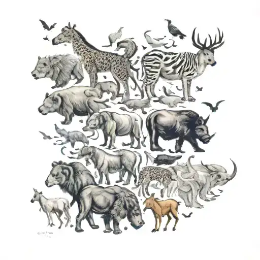 A Statistical Chart Showing The Population Of Different Animal Species In A Visually Appealing Way
