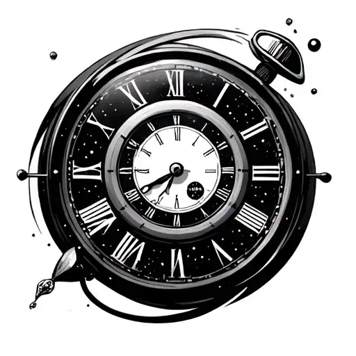 Space And Clock Face