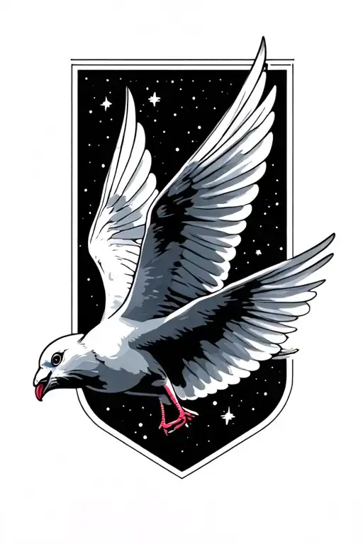 Dove Flying Space