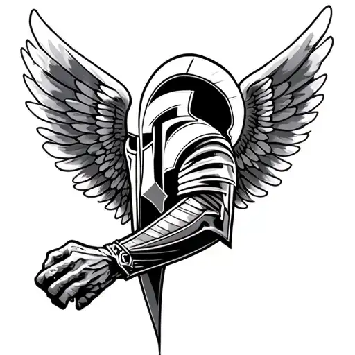 Forearm Spartan With Wings