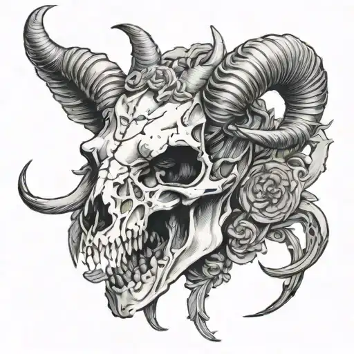 Goat Skull Surrounded