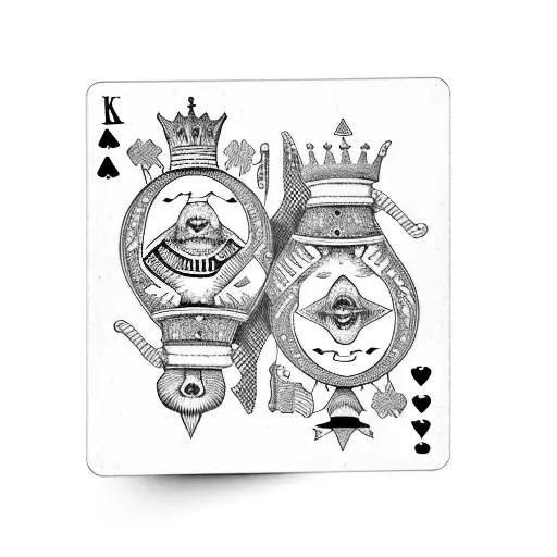 Torn King And Queen Playing Card