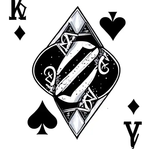 Jack Playing Card With Diamond On Top And Space At The Bottom
