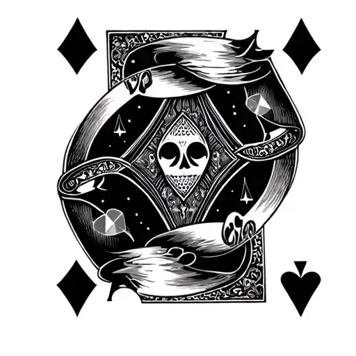 Jack Playing Card With Diamond On Top And Space At The Bottom