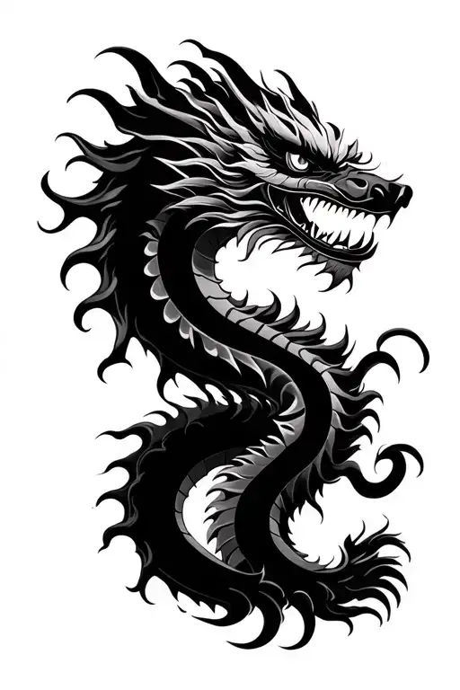 Chines Dragon For Half Sleeve