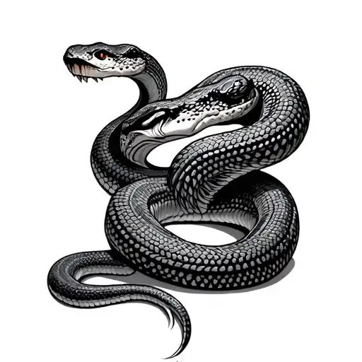 Calabera With A Snake