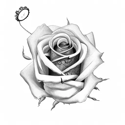Rose With Clockwork Cogs