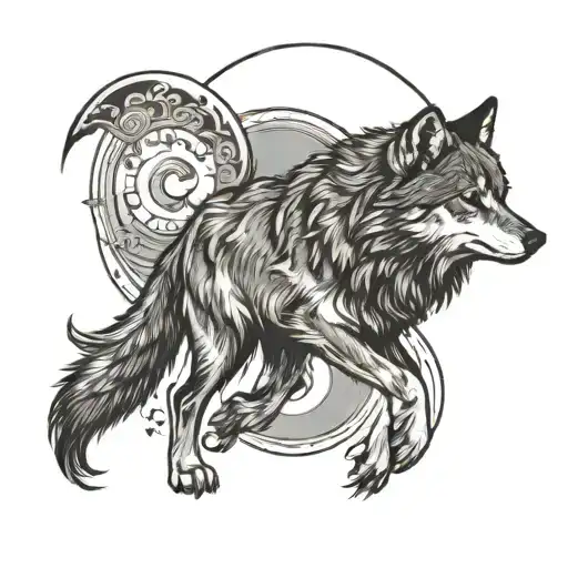 Wolf And Sun And Moon