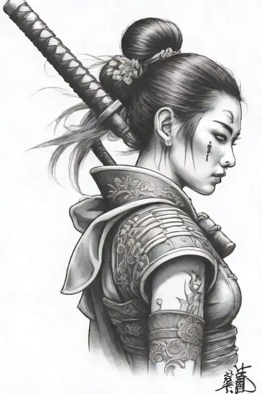Samurai Girl Standing