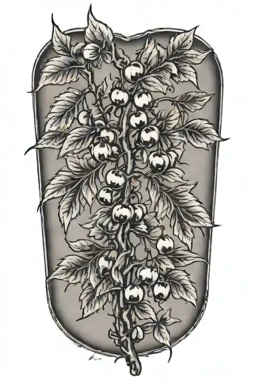 Black And White Masculine Cherry Branch