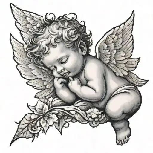 Baby Cupid Sleeping