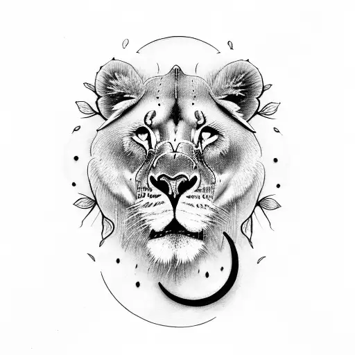 Crescent Moon Lioness Lilies