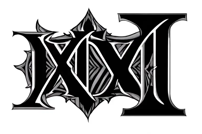 Roman Numerals Ix Viii Vii 4 Inches Long 1 Inch Wide