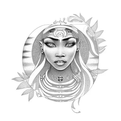 Moon Goddess Inspired By African Mythology
