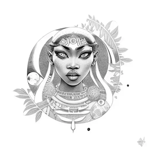 Moon Goddess Inspired By African Mythology
