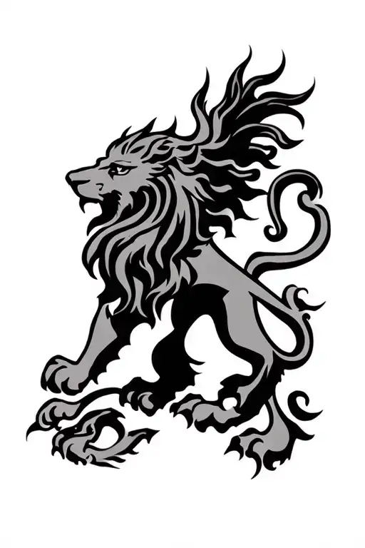 Tribal Scottish Lion Rampant