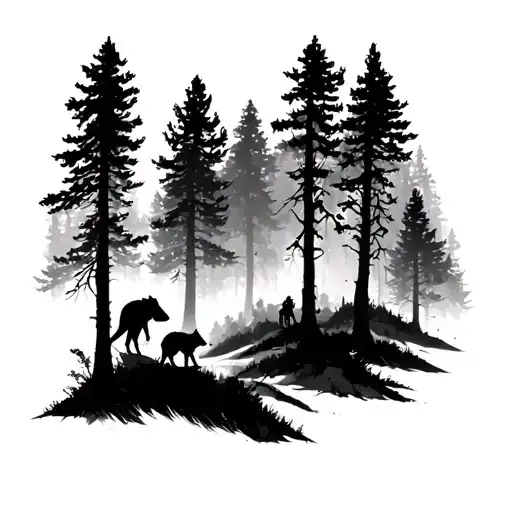 Endor Forest Silhouettes