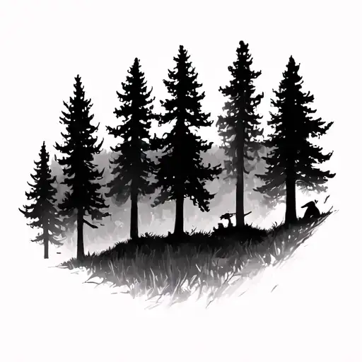 Star Wars Endor Forest Silhouettes