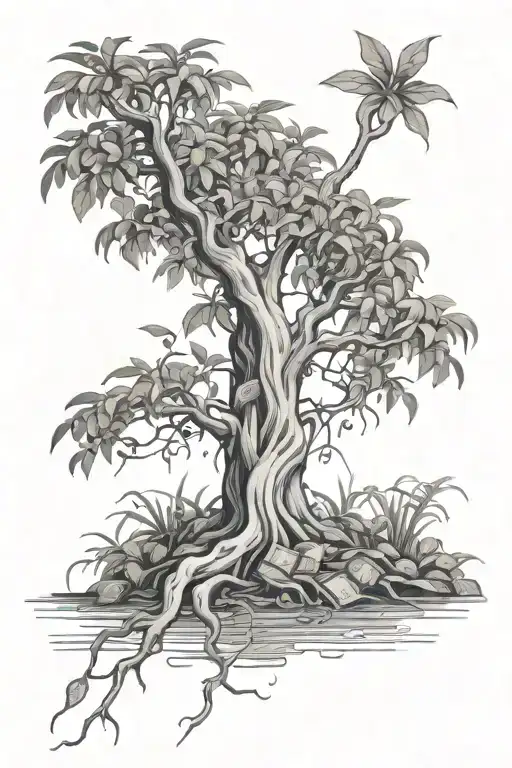 Sitting In The Shade Of A Money Tree Growing