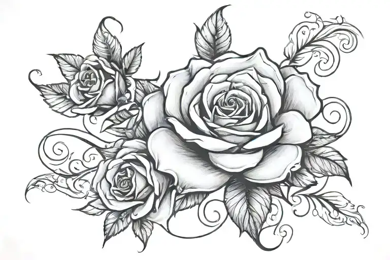 Maeva Calligraphy With Rose