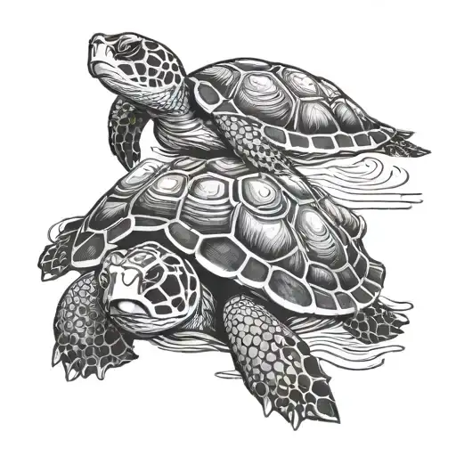 Turtle Swimming Gracefully