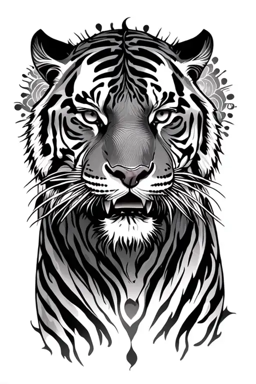 Tiger And Sun Rising