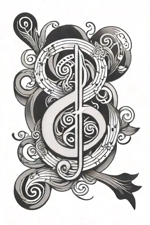 Music Note And Peace Sign