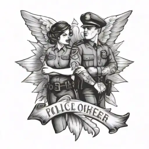 Police Officer Wife Holding Hands