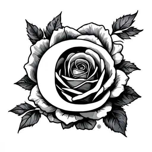 Letter C In A Rose