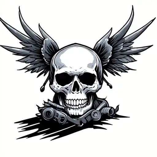 Moto With Skull