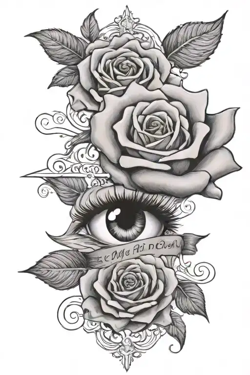 Eye And Writing That Says My Mom Is A Gift From God And A Rose