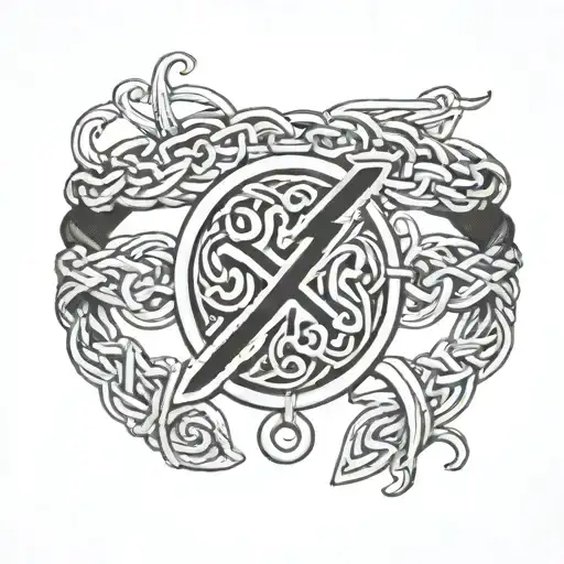 Bracelet Viking Avec Rune Intertwined