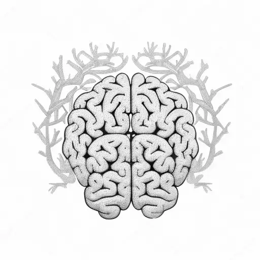 A Brain Made Of Intricate Tree Branches