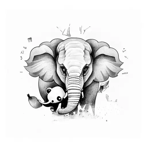 Elefante Y Panda