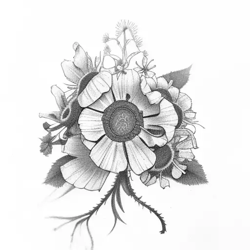 A Book With Wild Flowers Growing Out Of Its Pages