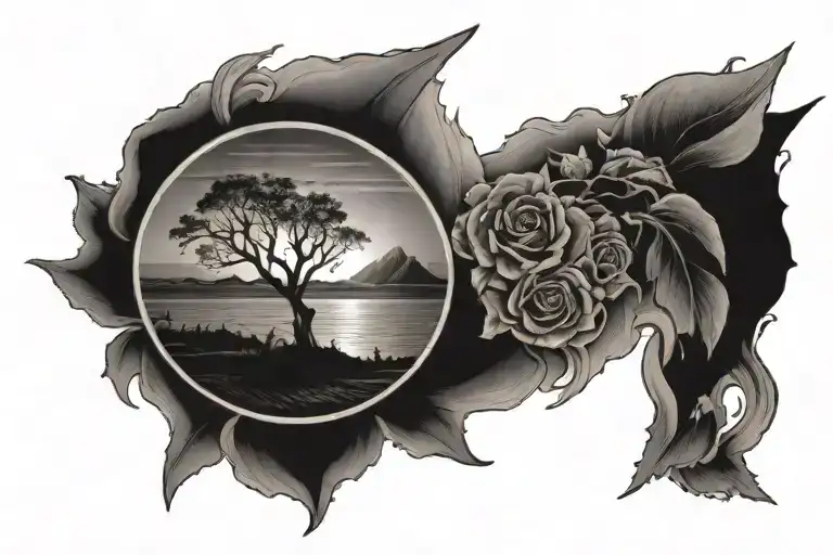 Sunset In The Background