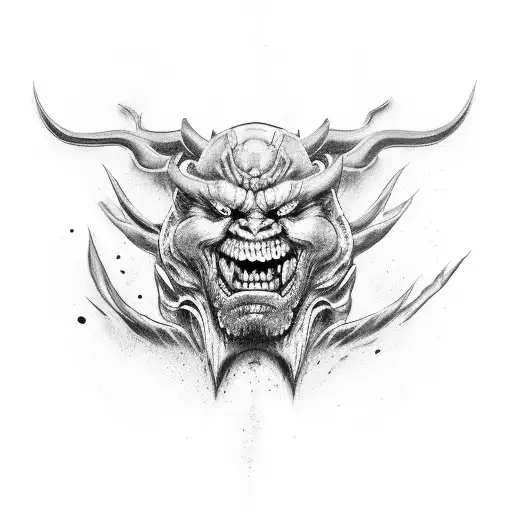 Broken In Half Oni Mask