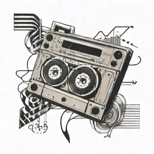 Music Tape Blueprint Incorporating Elements