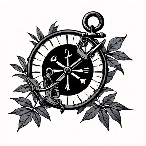 Travel Anchor Surrounded Boy Autoknacker Leaves