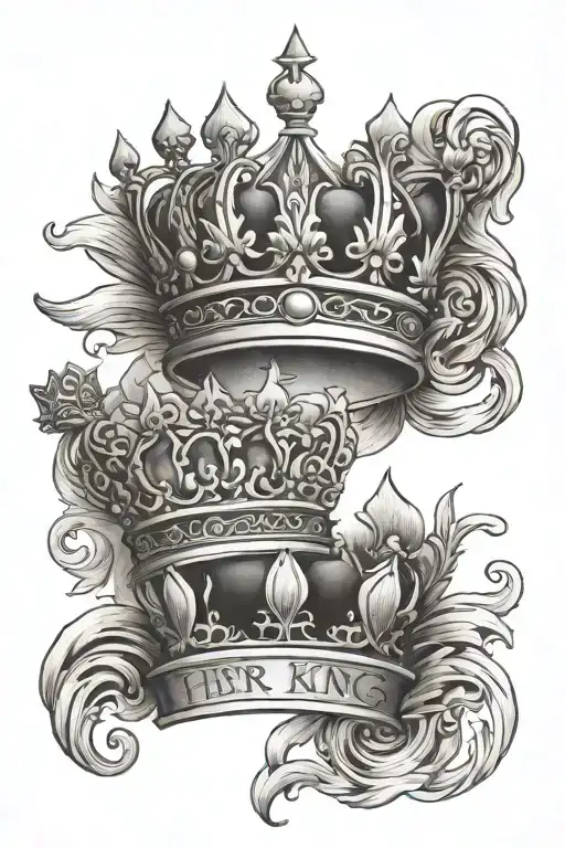 Crowns Symbol With The Words Her King Above The Crown And The Name Gabbi Underneath