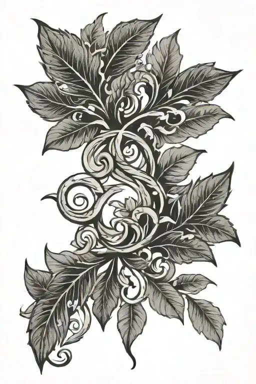 Trust Symbol With Leaves Around It