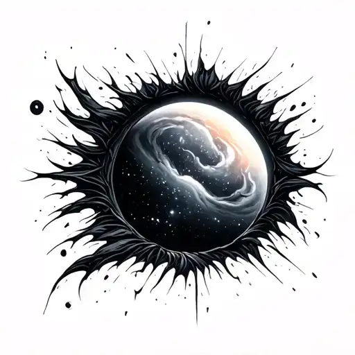 Galaxy Inside A Keyhole