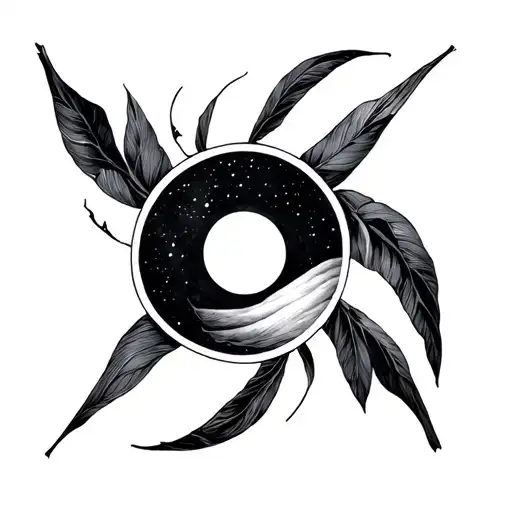 A Large Circle Next To A Small Circle