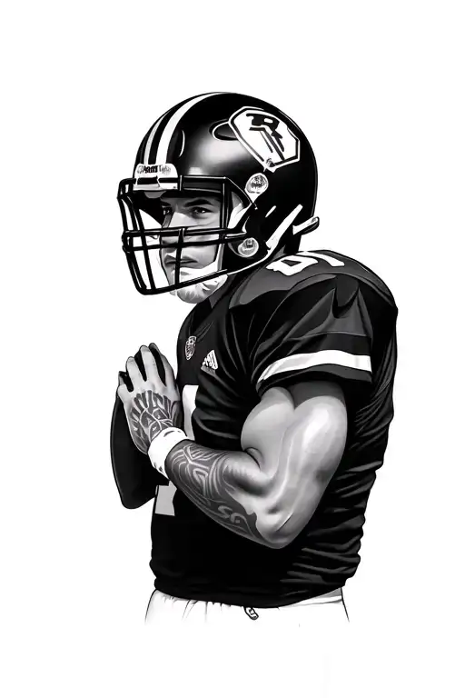 Football Player Holding