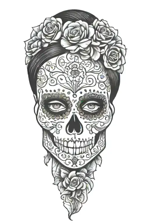 Remember The Alamo Dia De Los Muertos Woman Background