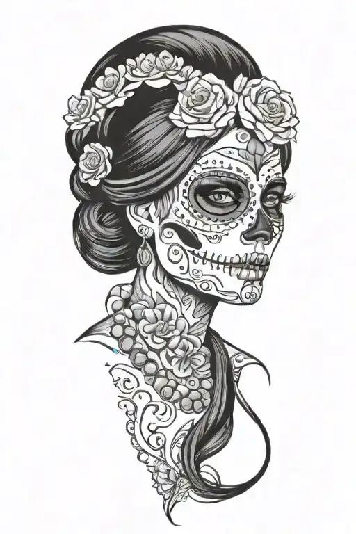 Alamo Day Of The Dead Woman Background