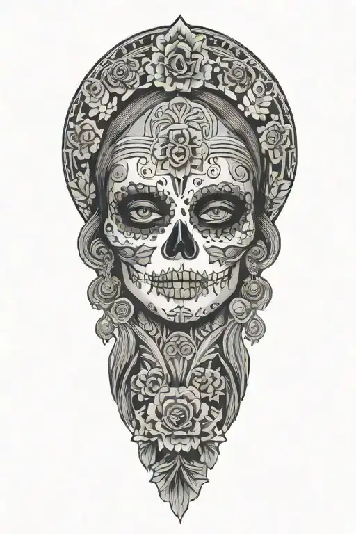 Alamo Day Of The Dead Woman Background Alamo Building