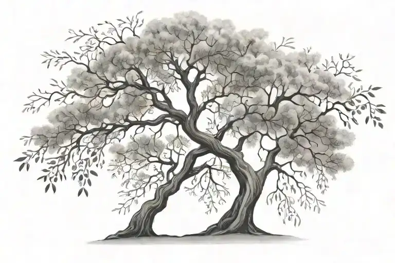 Willow Tree With Other Trees